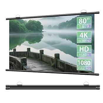 Amazon | プロジェクター スクリーン 80インチ 16:9 4K対応